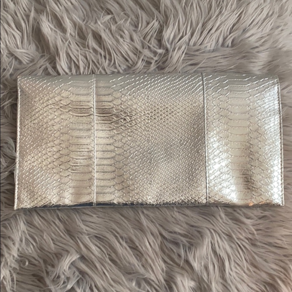Silver Python Embossed Bag. Good Condition - image 2